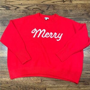 CeCe Vibrant Red Christmas Sweater